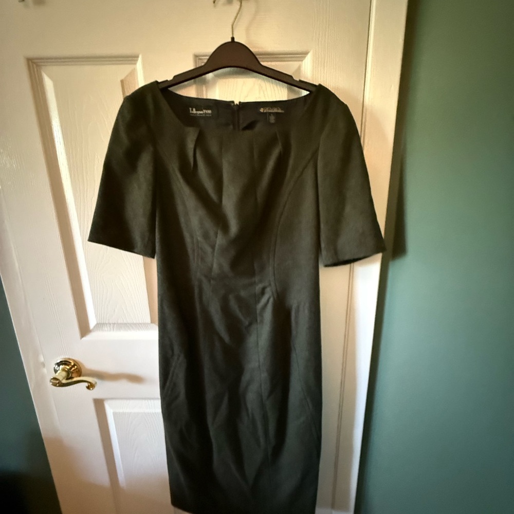 Brooks Brothers Hunter Green Wool Zac Posen designed sheath Dress - Picture 3 of 5
